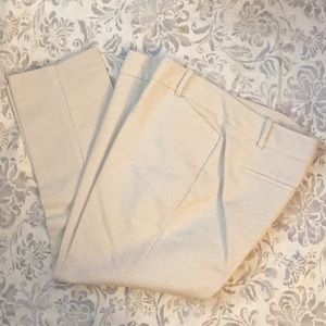 New Ann Taylor Factory Petite Cream Color Tapered Trousers